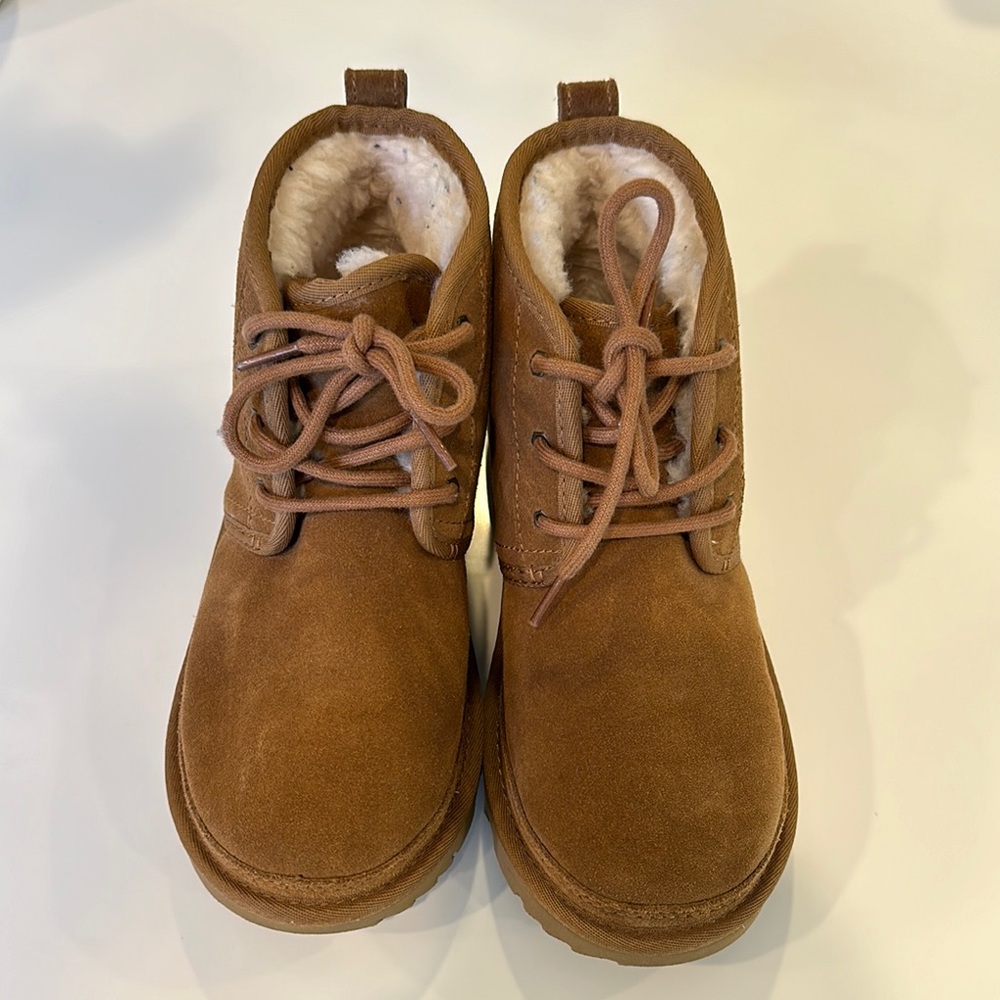 Brown Suede Ankle Boots with Fur Lining